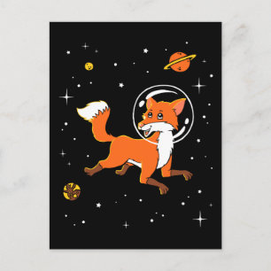 Carte Postale Fox Animals In Space