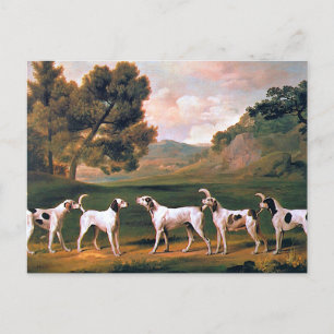 Carte Postale Foxhounds in a Landcape par George Stubbs