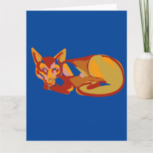 Carte postale Foxy design graphique