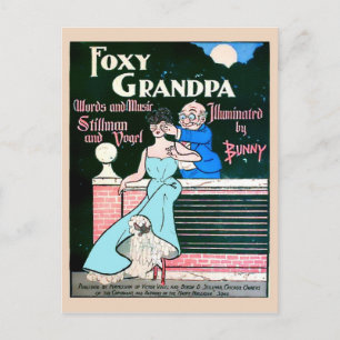 Carte Postale Foxy Grand-père Funny Vintage Copie d'image
