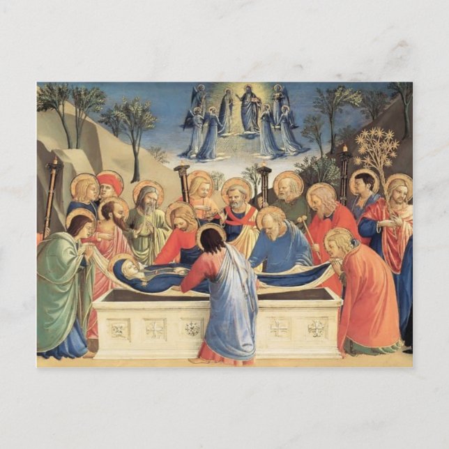Carte Postale Fra Angelico - L'Enterrement de la Vierge (Devant)
