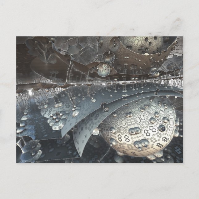 carte postale fractale des sphères miroir (Devant)