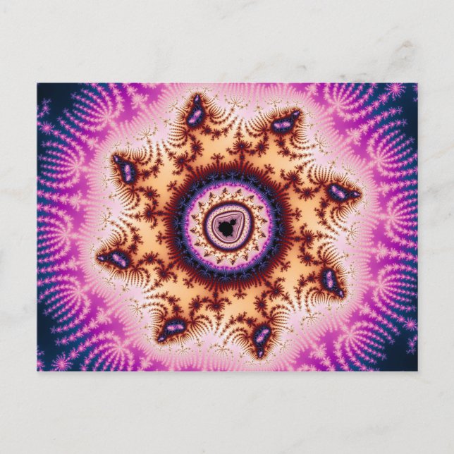 Carte postale fractale lumineuse (Devant)