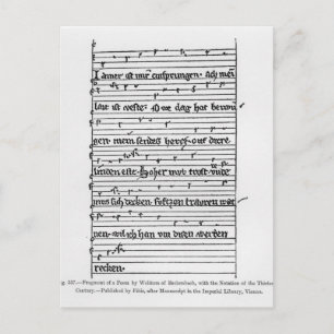 Carte Postale Fragment d'un poème