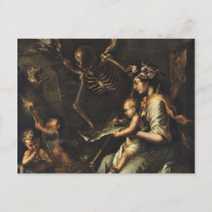 Carte Postale Frailty humaine - Salvator Rosa 1656