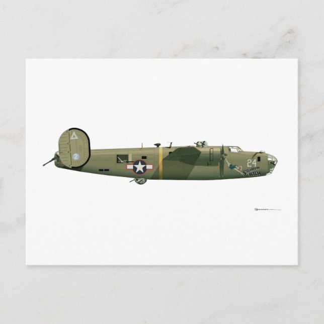 Carte Postale Fraise consolidée du libérateur B-24 (Devant)