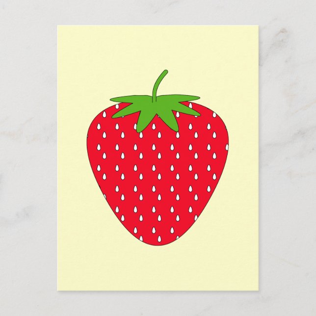 Carte Postale Fraise rouge. (Devant)