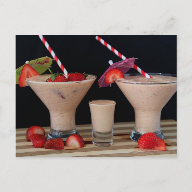 Carte Postale Fraise Smoothie (Devant)