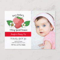 Fraise Sweet Invitation d'anniversaire