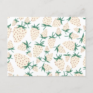 Carte Postale Fraises blanches exotiques Aimer Romance Amitié