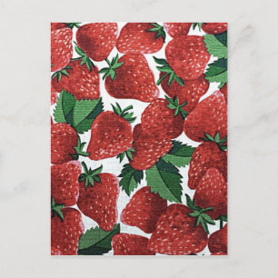 Carte Postale Fraises et crème