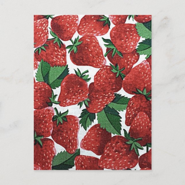 Carte Postale Fraises et crème (Devant)
