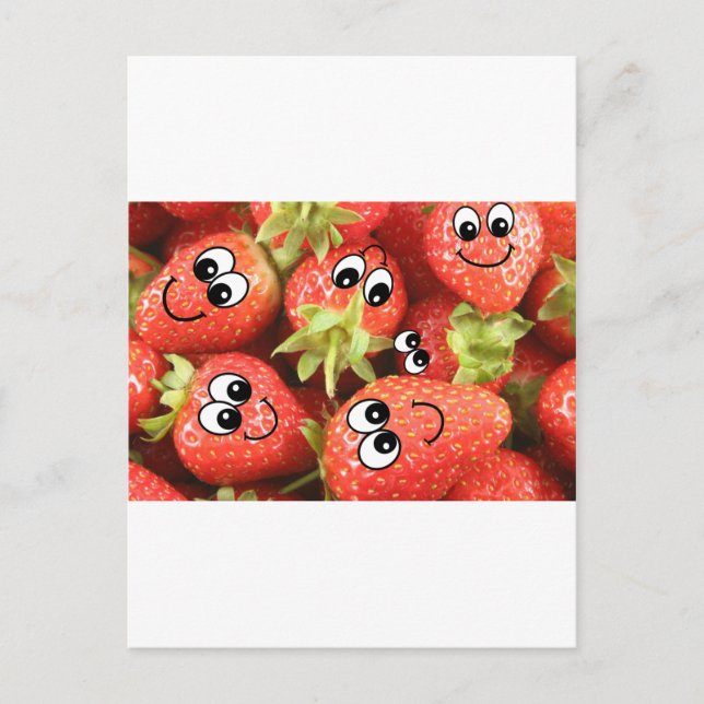 Carte Postale Fraises jolies (Devant)