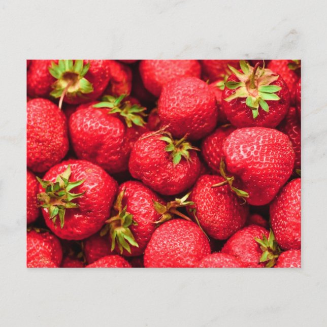 Carte Postale Fraises Rouge délicieuse fraise (Devant)