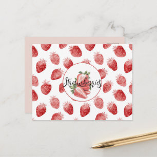 Carte Postale Fraises rouges Fruit  