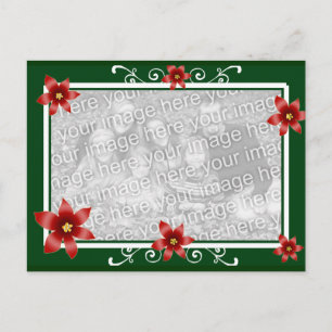 Carte Postale Frame Poinsettia Swirl