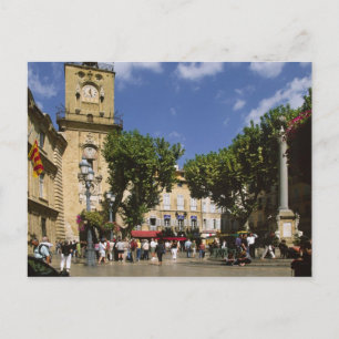 Carte Postale France, Aix en Provence, La Place de la Mairie