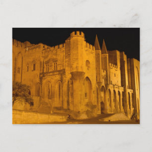 Carte Postale France, Avignon, Provence, Palais des Papes la nui