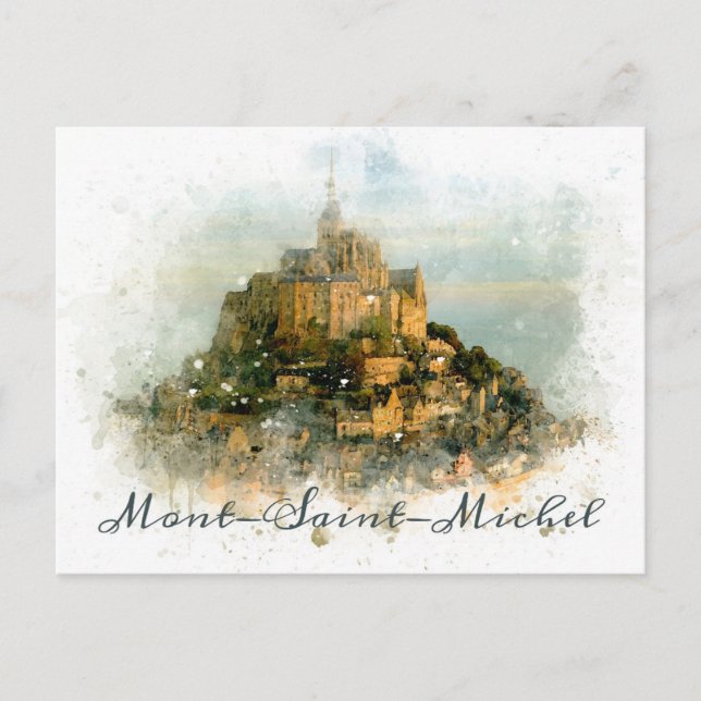 Carte Postale France Île du Mont Saint Michel Voyage (Devant)