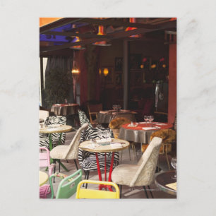 Carte Postale France, Paris, café extérieur