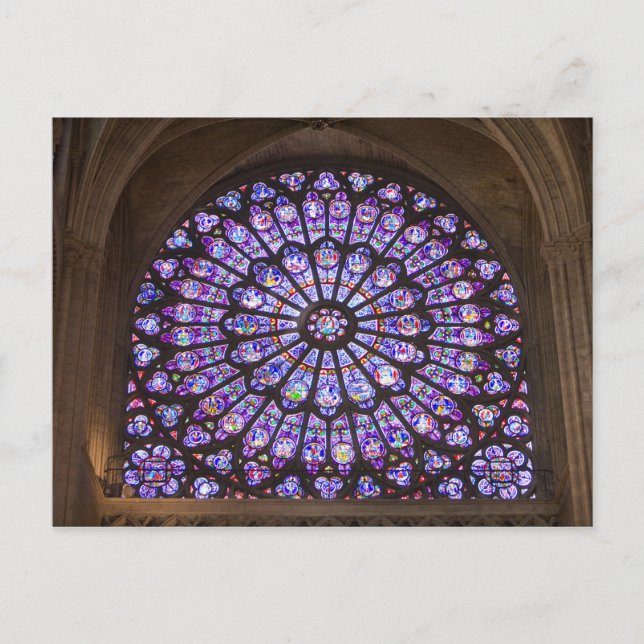Carte Postale France, Paris. Détail intérieur du vitrail (Devant)
