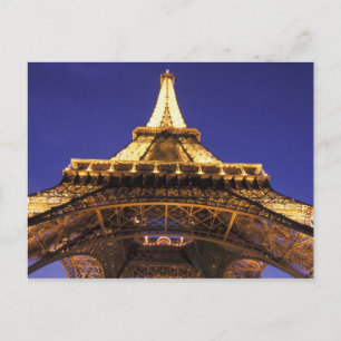 Carte Postale FRANCE, Paris Tour Eiffel, vue du soir