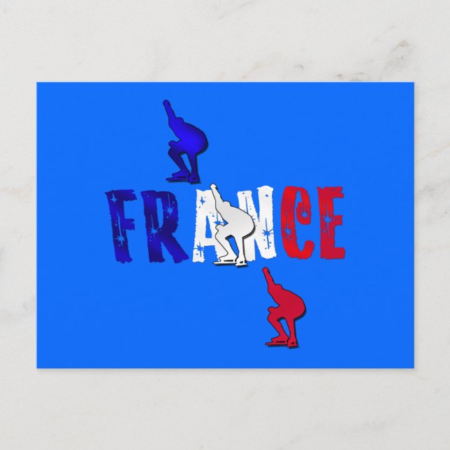 Carte Postale France patinage de vitesse patineurs cadeaux de pa (Devant)