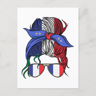 Carte Postale France pimentée avec le drapeau français