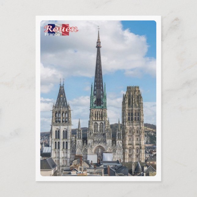 Carte Postale France - Rouen - Cattedrale di Notre-Dame - (Devant)