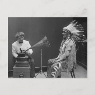 Carte Postale Frances Densmore Enregistrement audio Blackfoot Ch