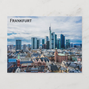 Carte Postale Francfort Allemagne City Skyline Photo de voyage