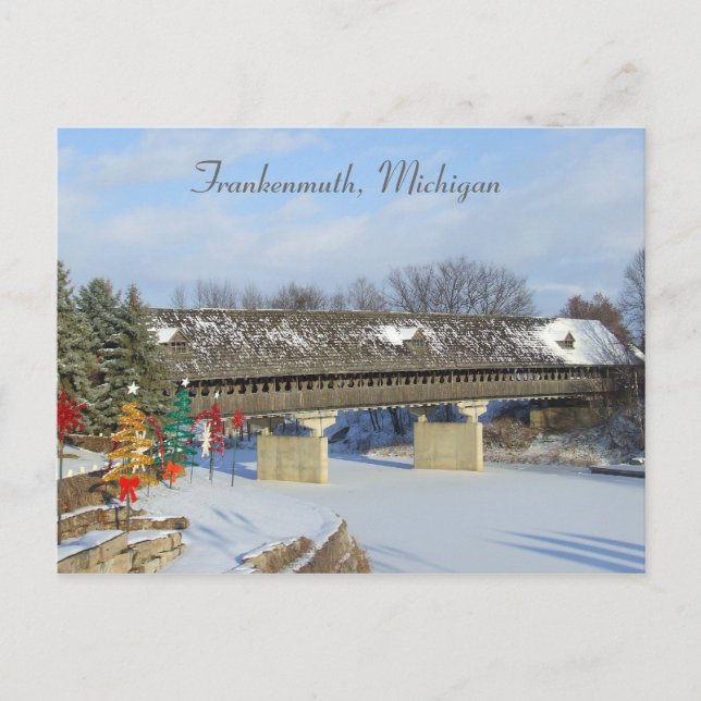 Carte Postale Frankenmuth Covered Wooden Bridge Michigan (Devant)