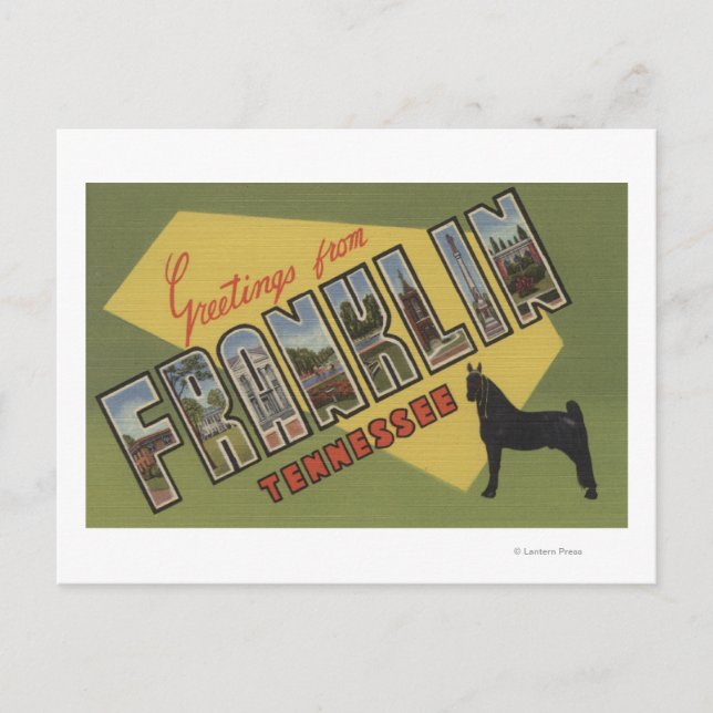 Carte Postale Franklin, Tennessee - Grandes scènes de lettres (Devant)