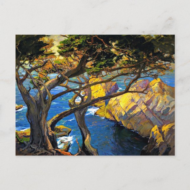 Carte Postale Franz Bischoff - Arbres nés à gauche, Monterey (Devant)