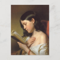 Franz Eybl - Lesendes Mädchen (Reading Girl), 1850