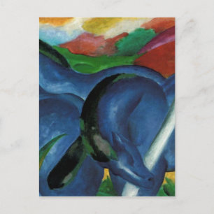 Carte Postale franz marc bleu chevaux design