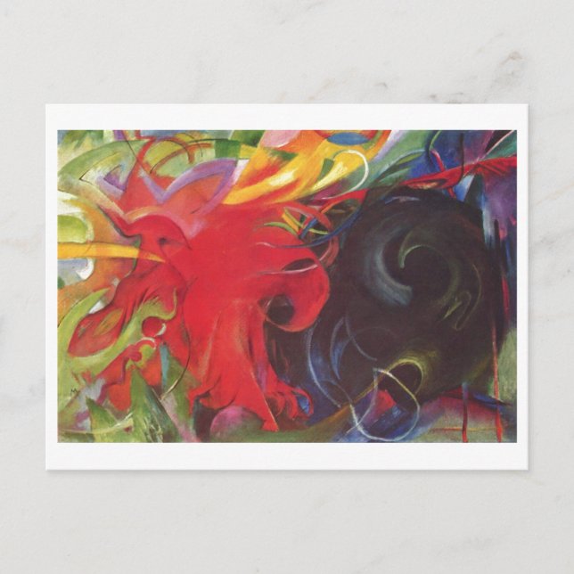 Carte Postale Franz Marc - Formes de combat 1914 Couleur Noir Ro (Devant)