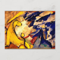 Franz Marc - Lion jaune, Renard bleu, Cheval bleu