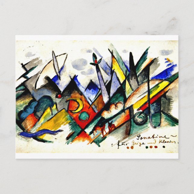 Carte Postale Franz Marc - Sonatine pour Violon et Piano (Devant)