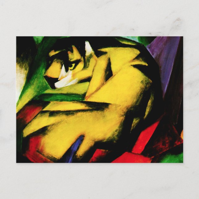 Carte postale Franz Marc Tiger (Devant)