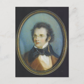 Carte Postale Franz Schubert d'après une miniature signée René