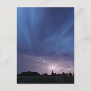 Carte Postale Frappe de la foudre pendant l'orage