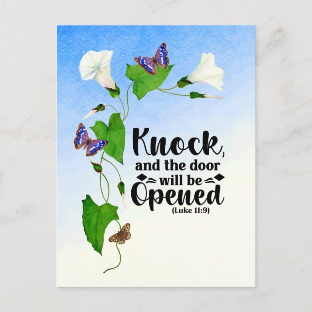 Carte Postale Frapper et la porte sera ouverte impression de toi (Devant)