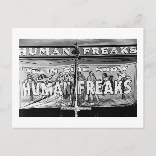 Carte Postale Freak Show, années 1940 (Devant)