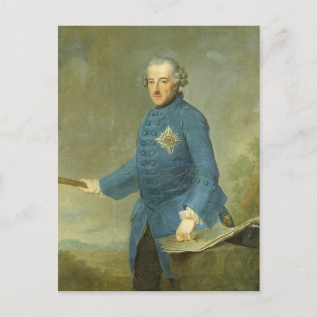Carte Postale Frédéric II le Grand de Prusse, vers 1770 (Devant)