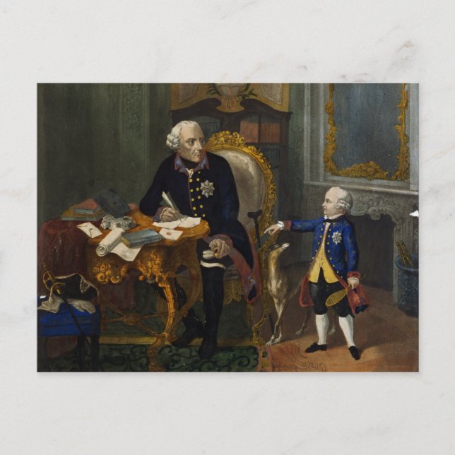 Carte Postale Frédéric le Grand et son petit-neveu (Devant)