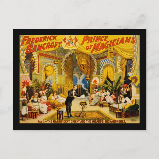 Carte Postale Frederick Bancroft prince des magiciens (Devant)