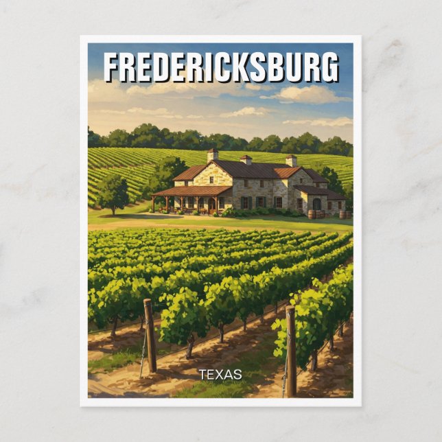 Carte Postale Fredericksburg Texas Travel (Devant)