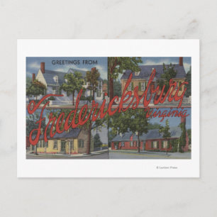 Carte Postale Fredericksburg, Virginie - Scènes de grandes lettr