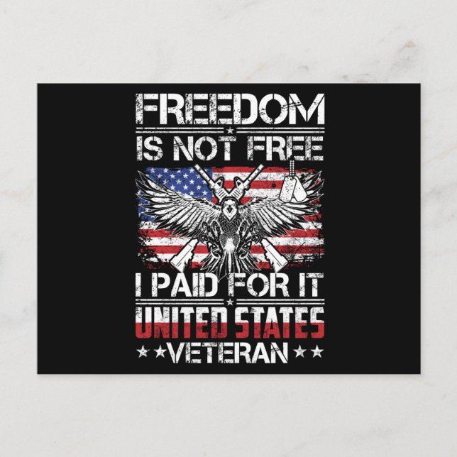 Carte Postale Freedom Isnt Vétérinaire Libre - Aigle Américain (Devant)